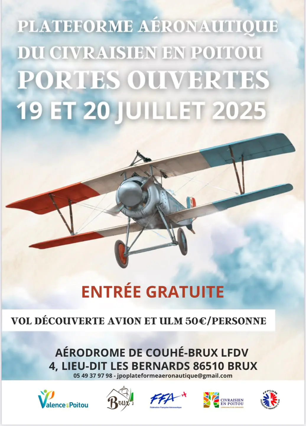 Portes ouvertes de la plateforme aéronautique de Couhé / Brux