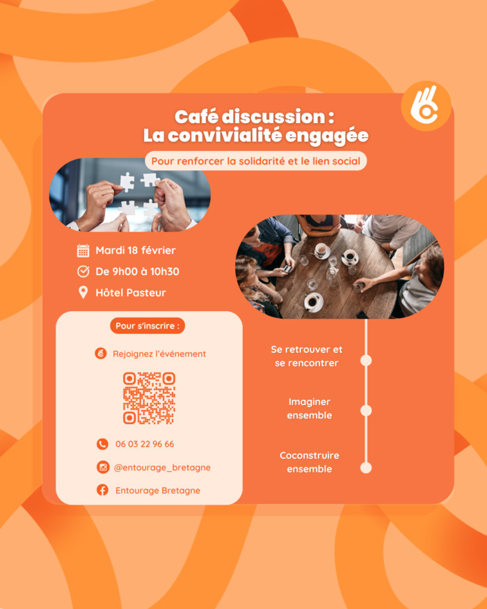 Café discussion : La convivialité engagée Hôtel Pasteur Rennes