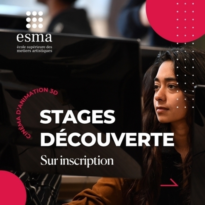 Stage découverte Animation 3D et effets spéciaux - ESMA Campus Créatif (ESMA et CinéCréatis)