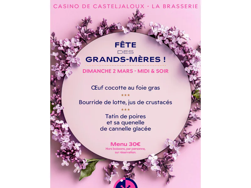 Menu de Fête des Grands-Mères