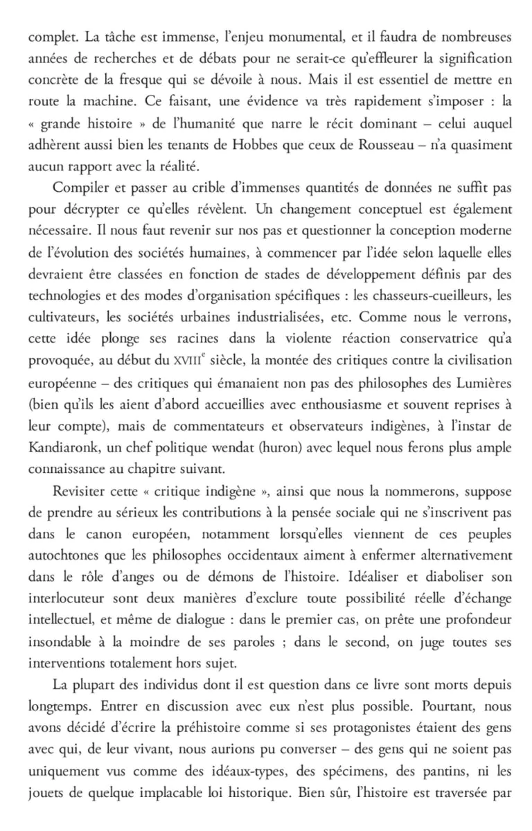 Au commencement histoire Graeber Wengrow