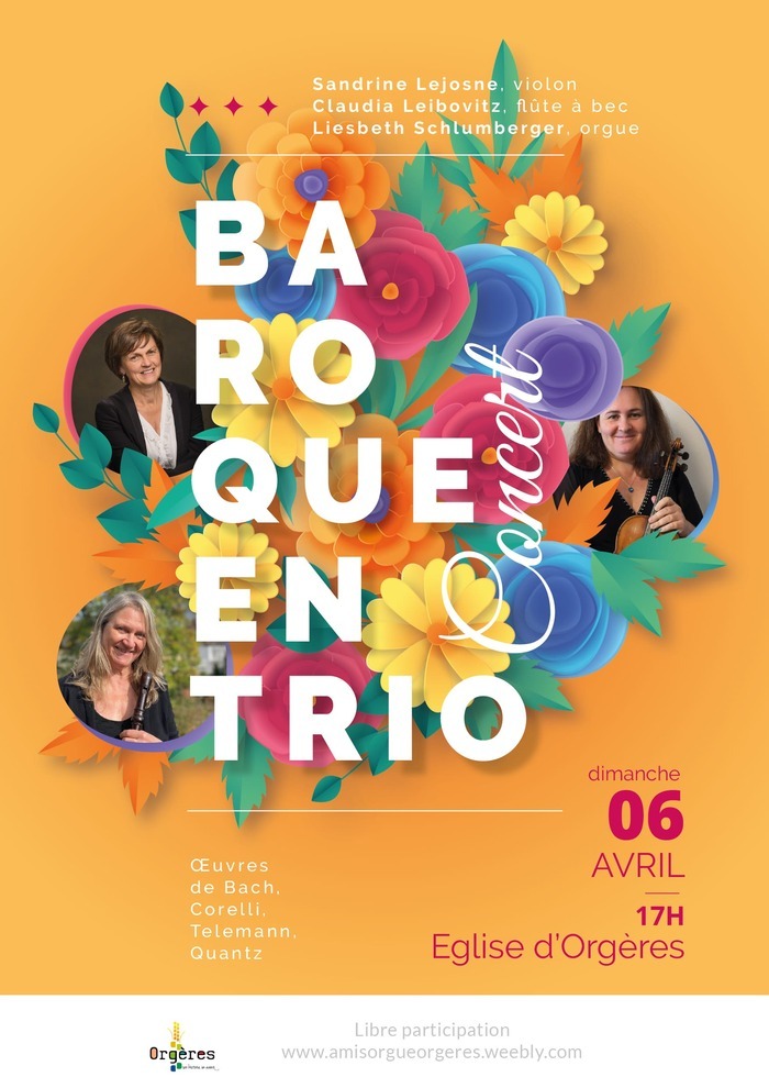 Concert : Baroque en trio Eglise Saint-Martin Orgères