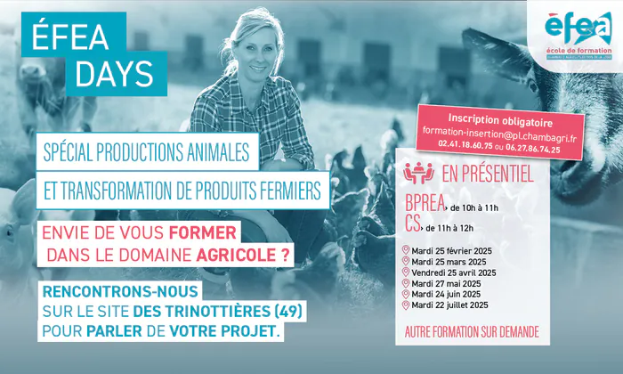 EFEA DAYS - Spécial productions animales et transformation de produits fermiers ÉFEA Les Trinottières