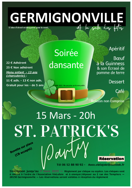 Soirée dansante "Saint-Patrick’s Party"