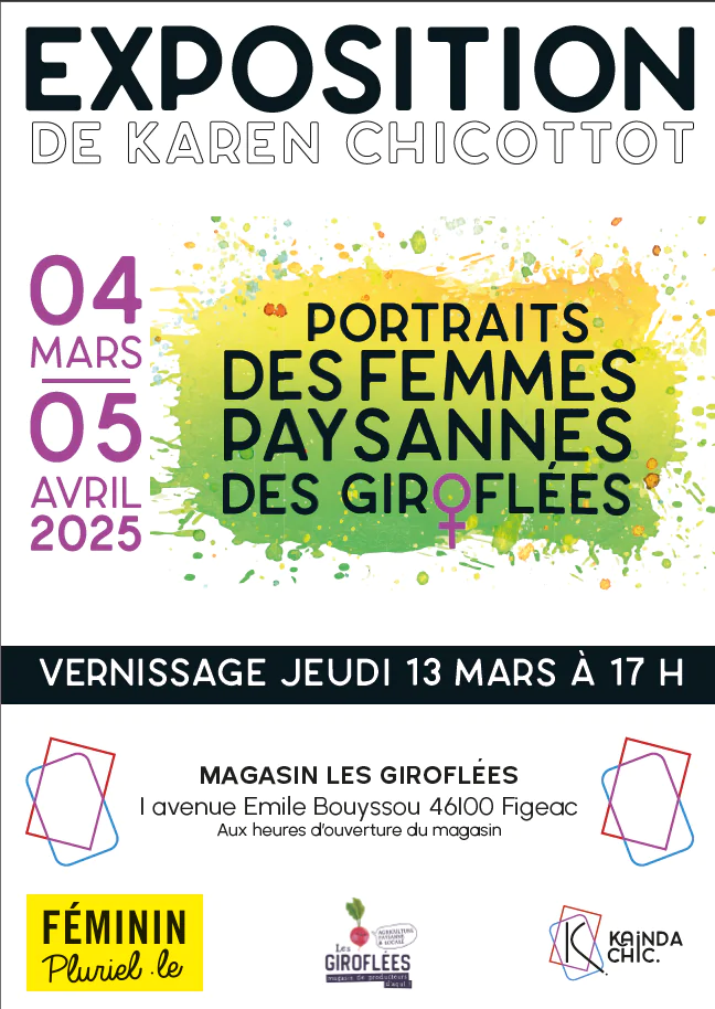 Exposition "portraits des femmes paysannes" aux Giroflées à Figeac