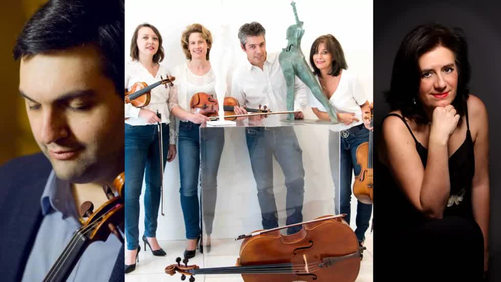 Quatuor Cordes et Ames en quintette avec piano Festival Les Musicales du Causse