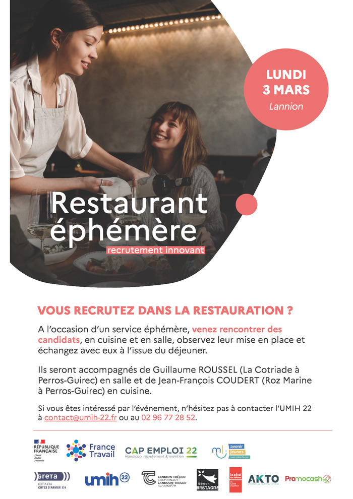 RESTAURANT EPHEMERE GRETA-CFA des Côtes-d'Armor Lannion