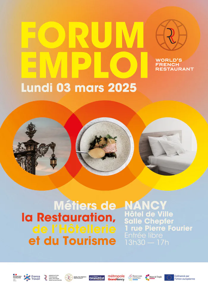 Forum Emploi WORLD'S FRENCH RESTAURANT Hôtel de Ville de Nancy - Salle Chepfer Nancy