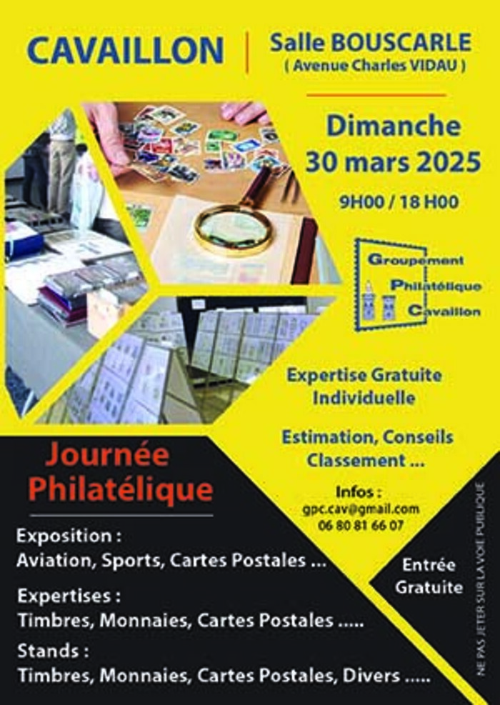 JOURNEE PHILATELIQUE CAVAILLON Cavaillon