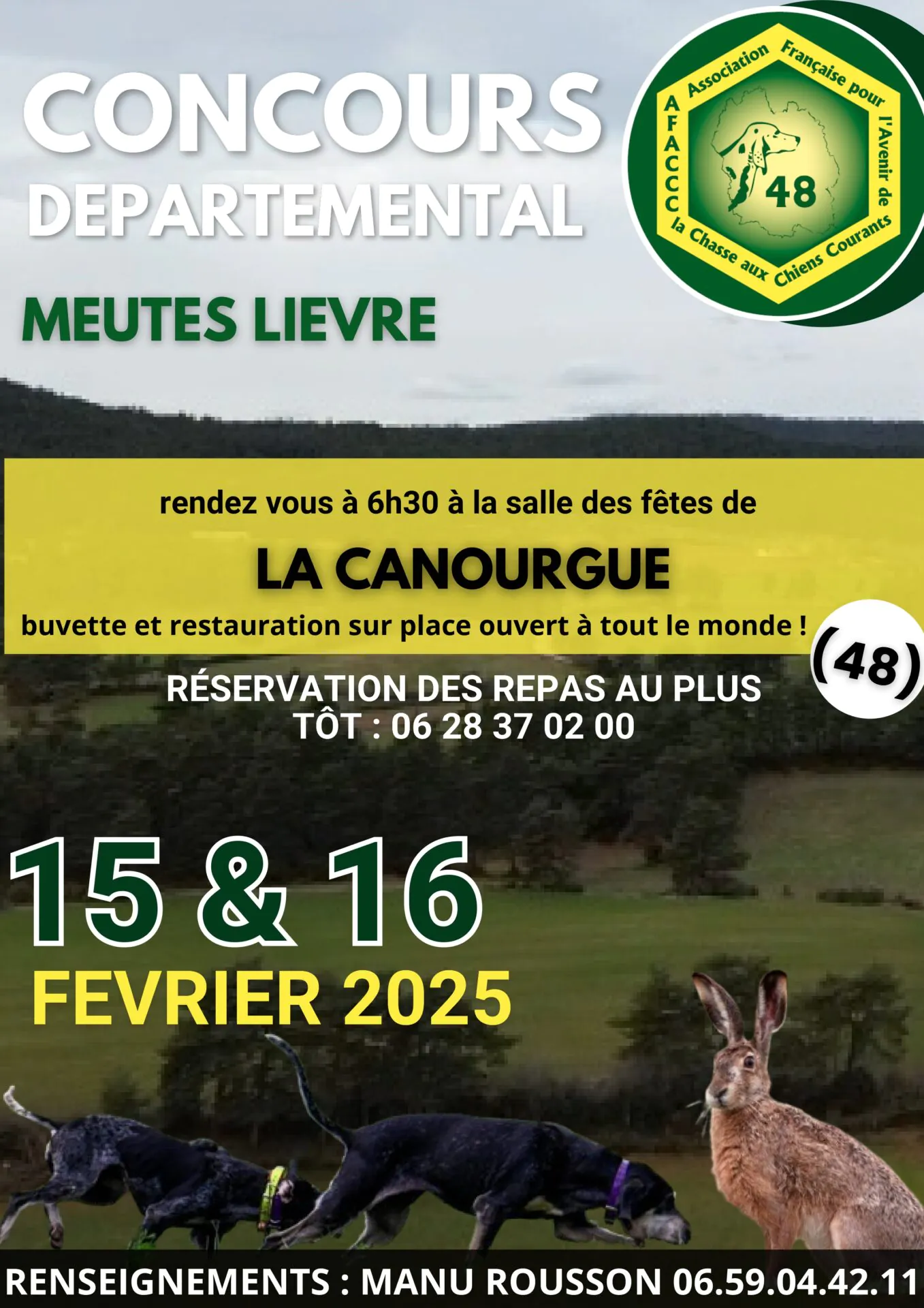 CONCOURS DÉPARTEMENTAL MEUTES LIÈVRE