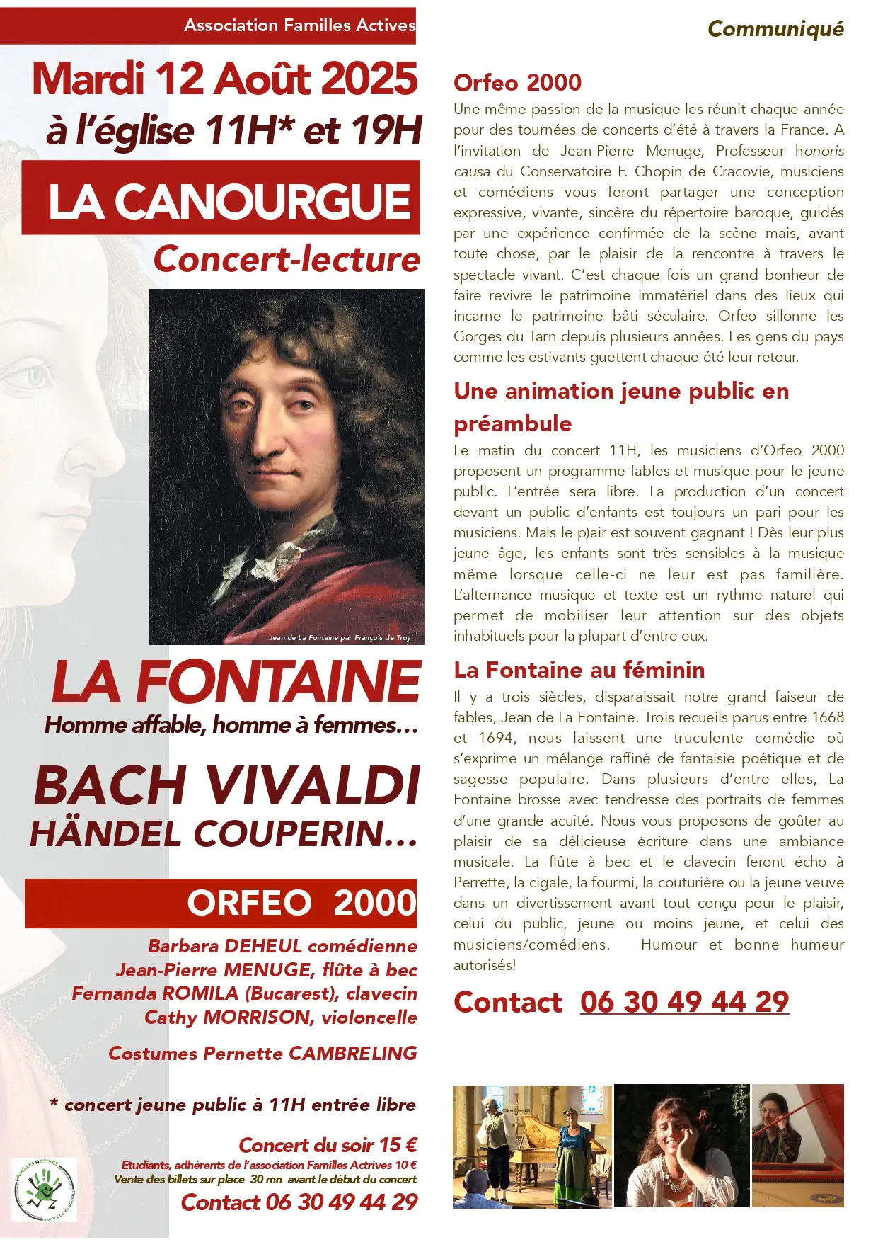 CONCERT-LECTURE LA FONTAINE