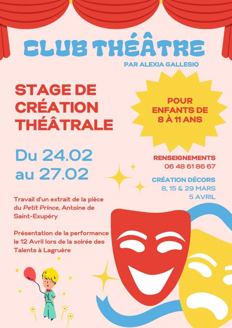 Stage de création Théâtrale pour enfants