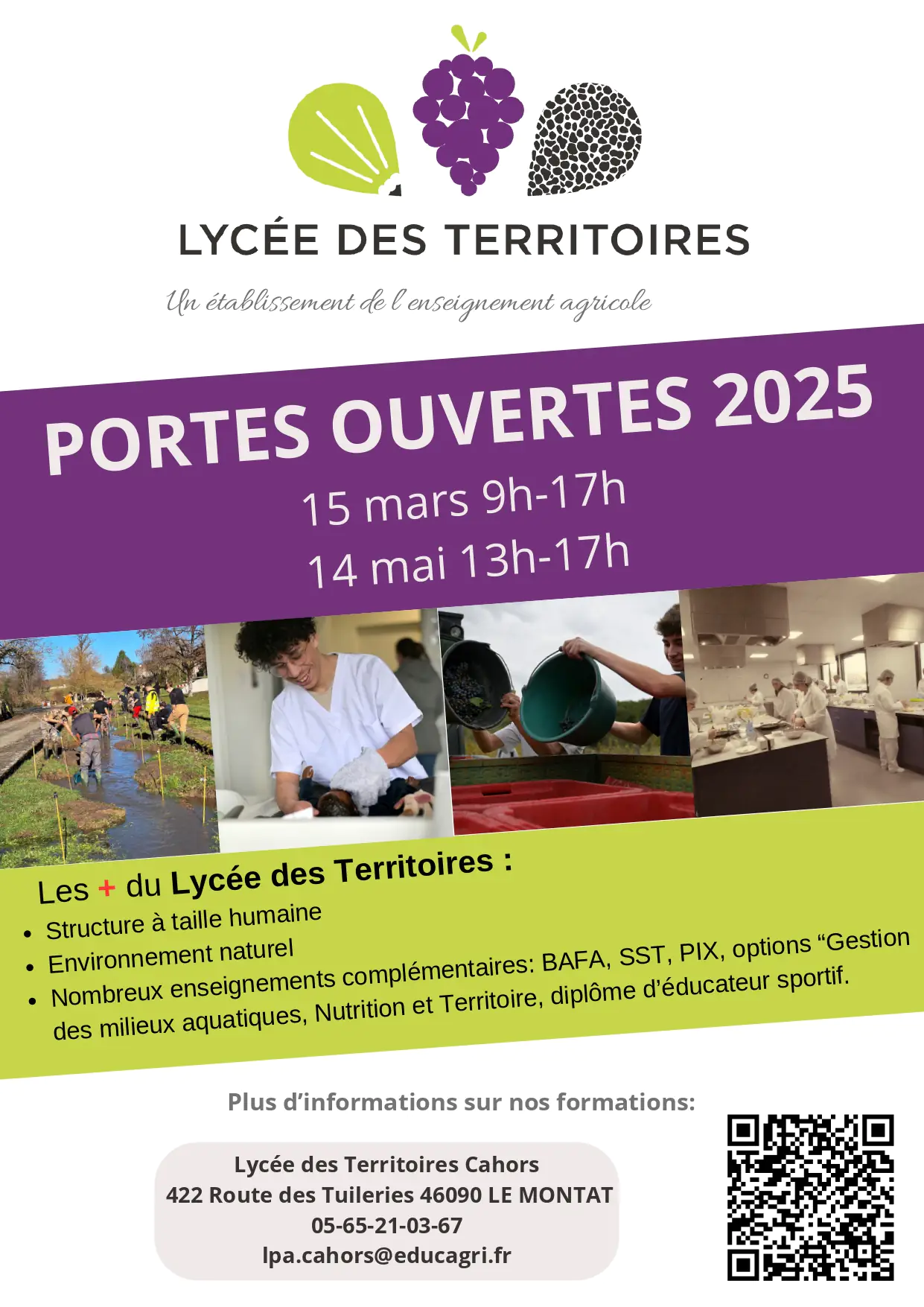 Journée portes ouvertes au lycée des territoires EPLEFPA du Montat