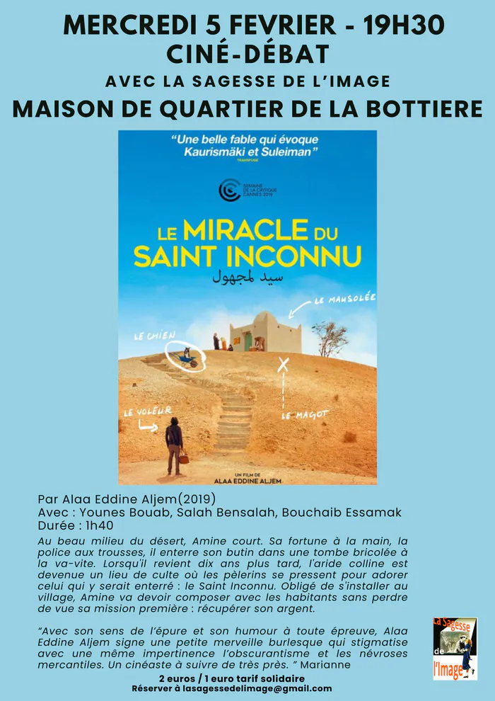 Mercredi 05 février à 19h30 : ciné-débat à la Maison de Quartier Bottière Le Pavillon maison de quartier Bottière