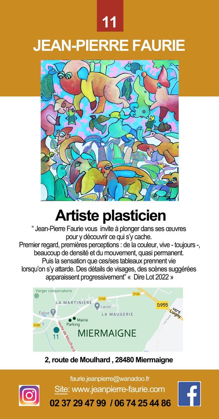 Le plasticien Jean-Pierre Faurie ouvre son atelier Atelier de l'artiste Miermaigne