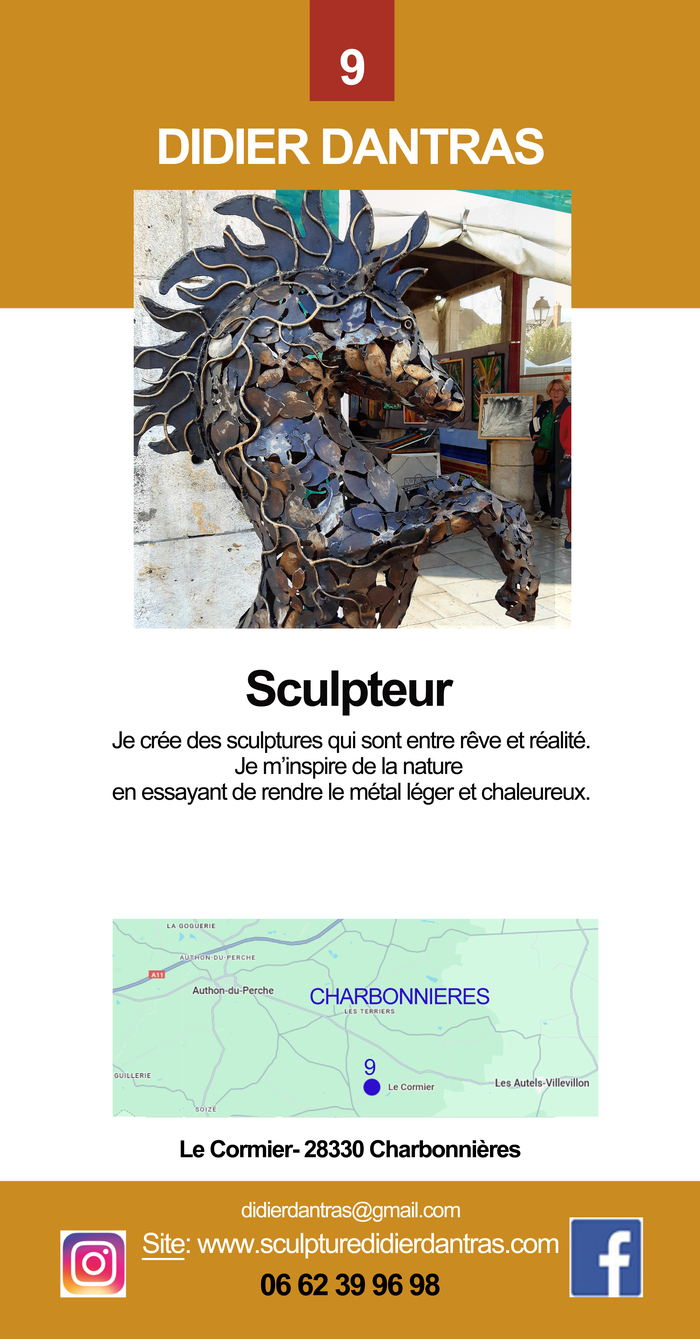 Le sculpteur Didier Dantras ouvre son atelier Le Cormier Charbonnières