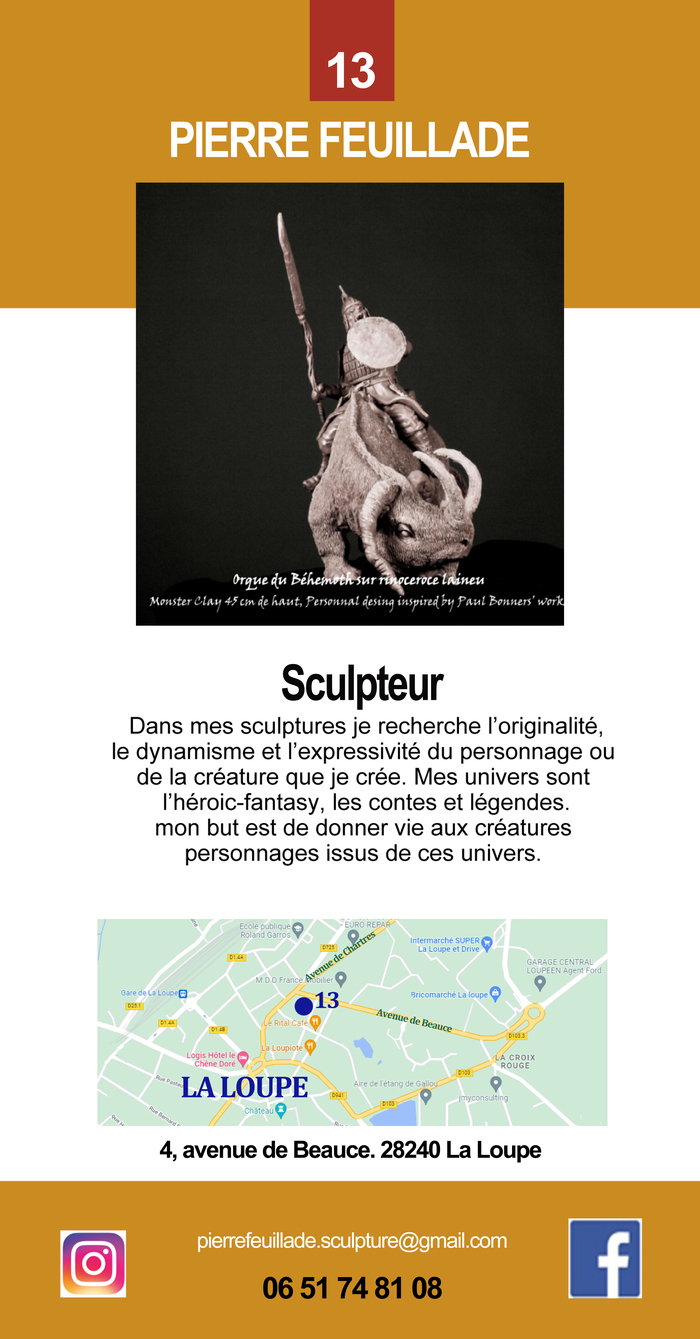 Le sculpteur Pierre Feuillade ouvre son atelier Atelier de l'artiste La Loupe