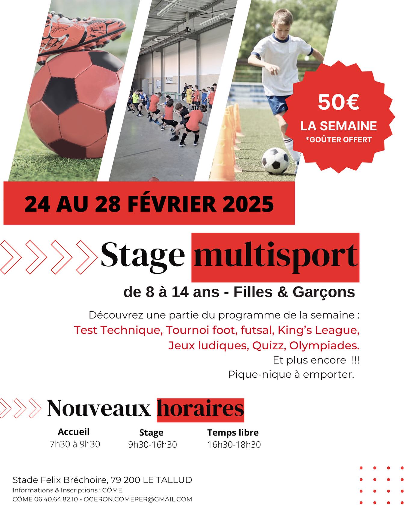 Stage Multisport au Tallud