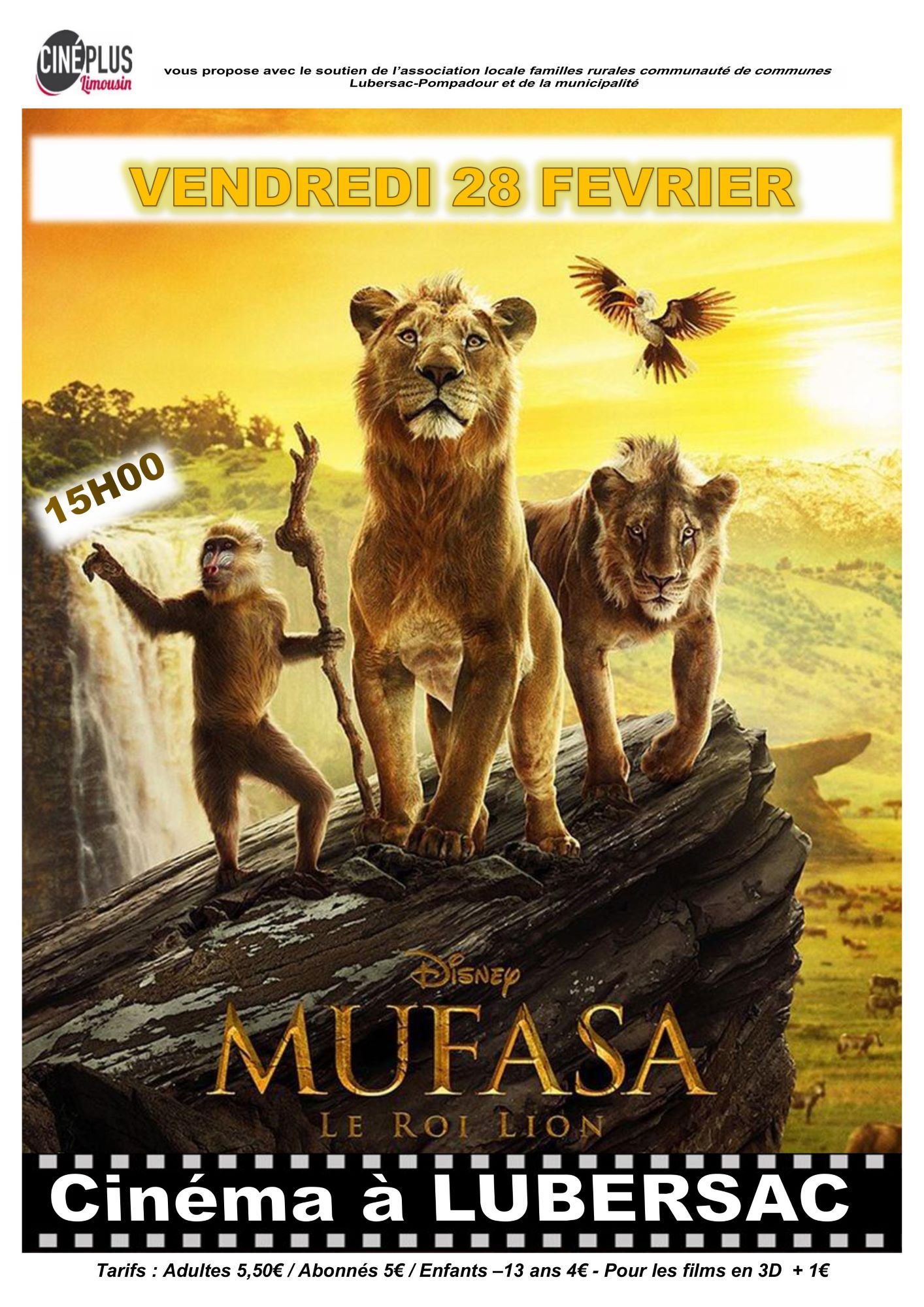 Cinéma à Lubersac Mufasa Le Roi Lion