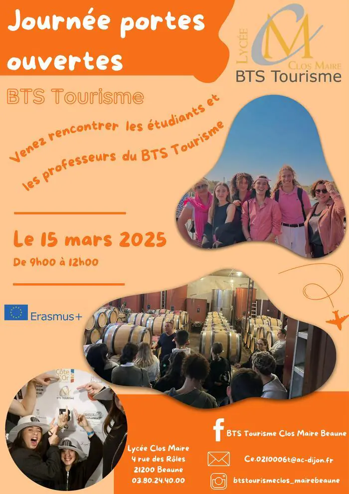 Portes ouvertes BTS Tourisme Lycée Clos Maire Beaune Beaune