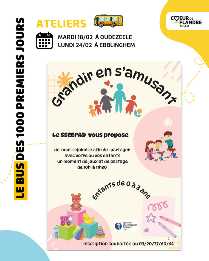 Atelier "Grandir en s'amusant" Mairie Ebblinghem Ebblinghem