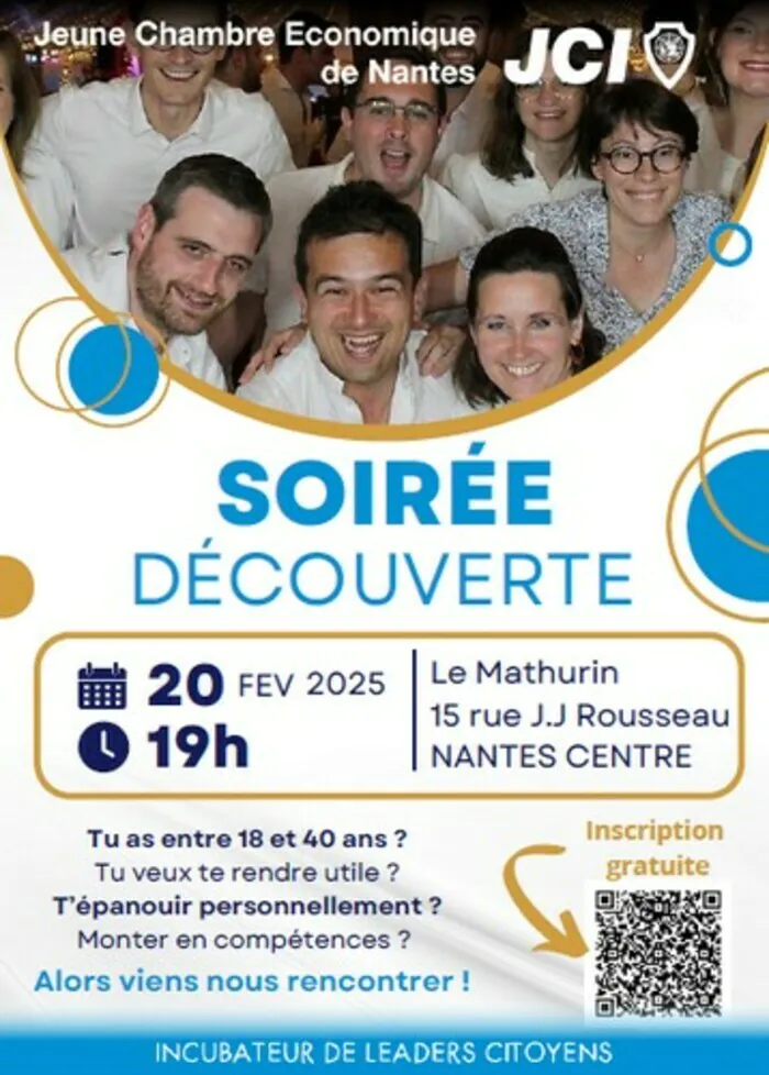 Soirée découverte de la Jeune Chambre Économique de Nantes Mathurin (Le)