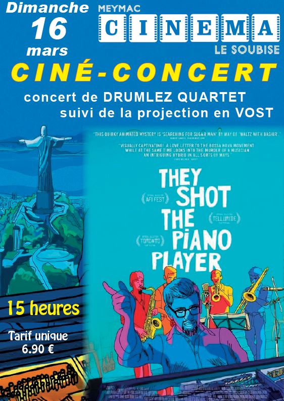 Ciné concert de Drumblez Quartet et projection "They shot the piano player"