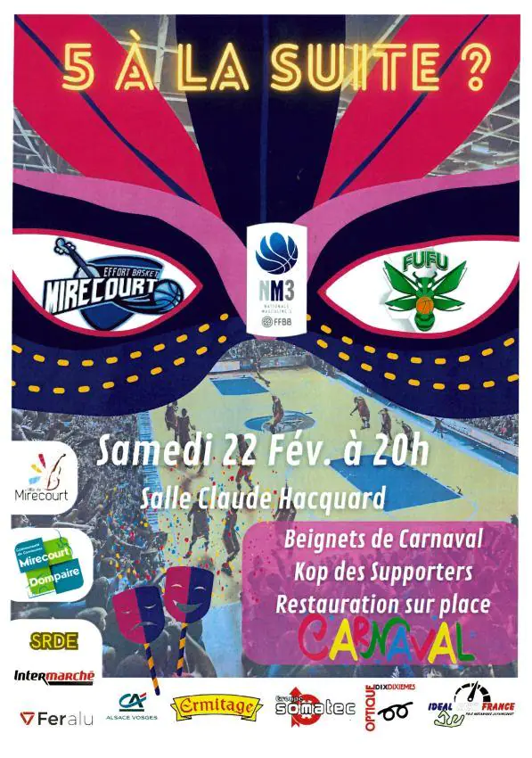 MATCH DE BASKET NM3 EFFORT BASKET MIRECOURT CONTRE FUFU