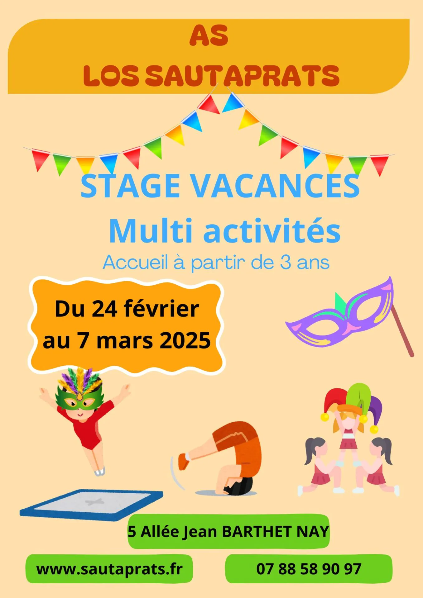 Stages vacances carnaval