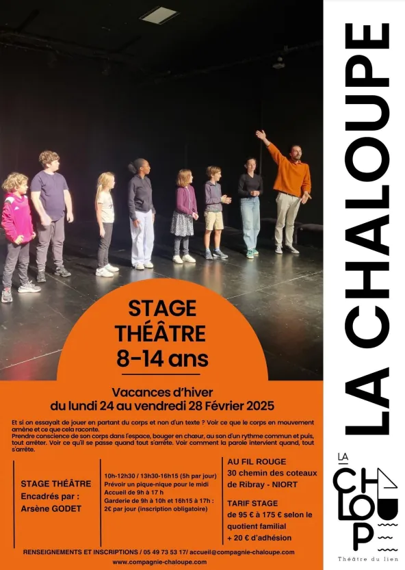 Stage de théâtre 8 à 14 ans Compagnie La Chaloupe à Niort