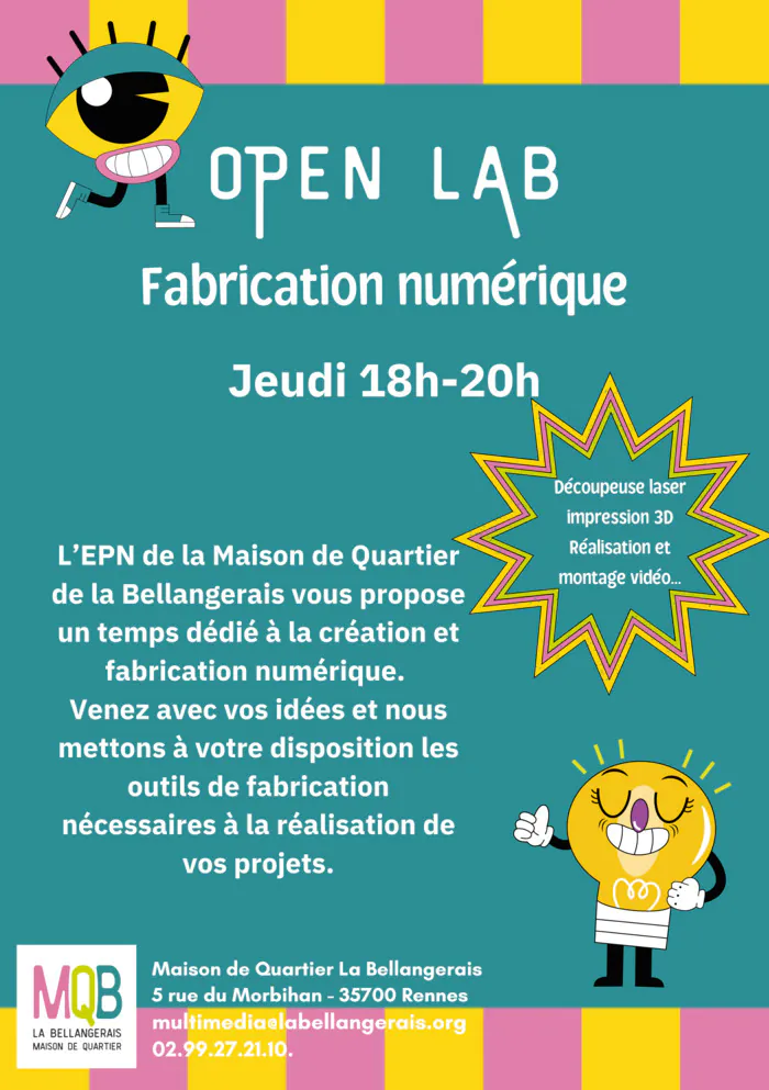 OPEN LAB MQB Maison de quartier La Bellangerais Rennes