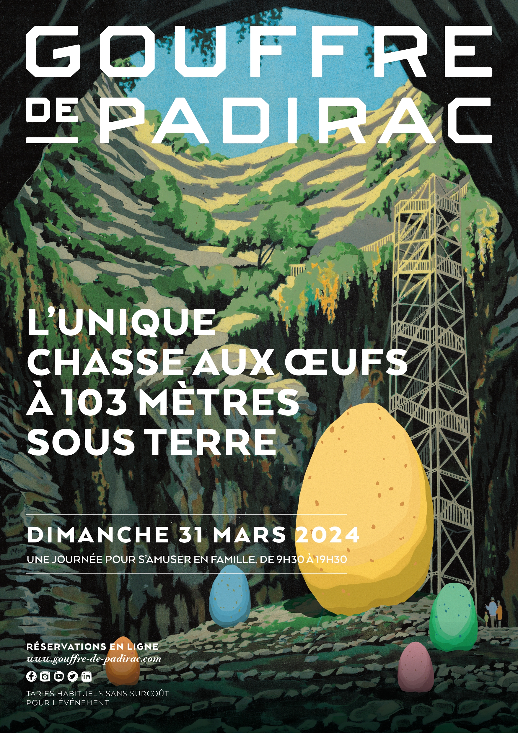 l'unique chasse aux oeufs à 103 mètres sous terre ! au Gouffre de Padirac