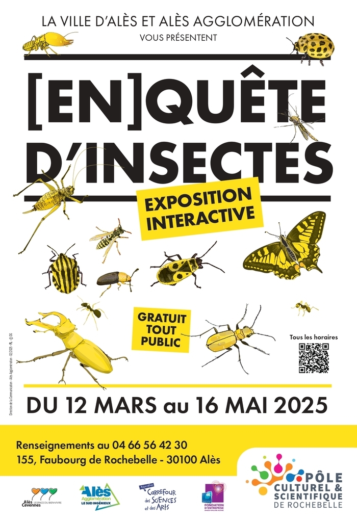 Exposition [En]quête d'insectes Pôle culturel et scientifique de Rochebelle Alès