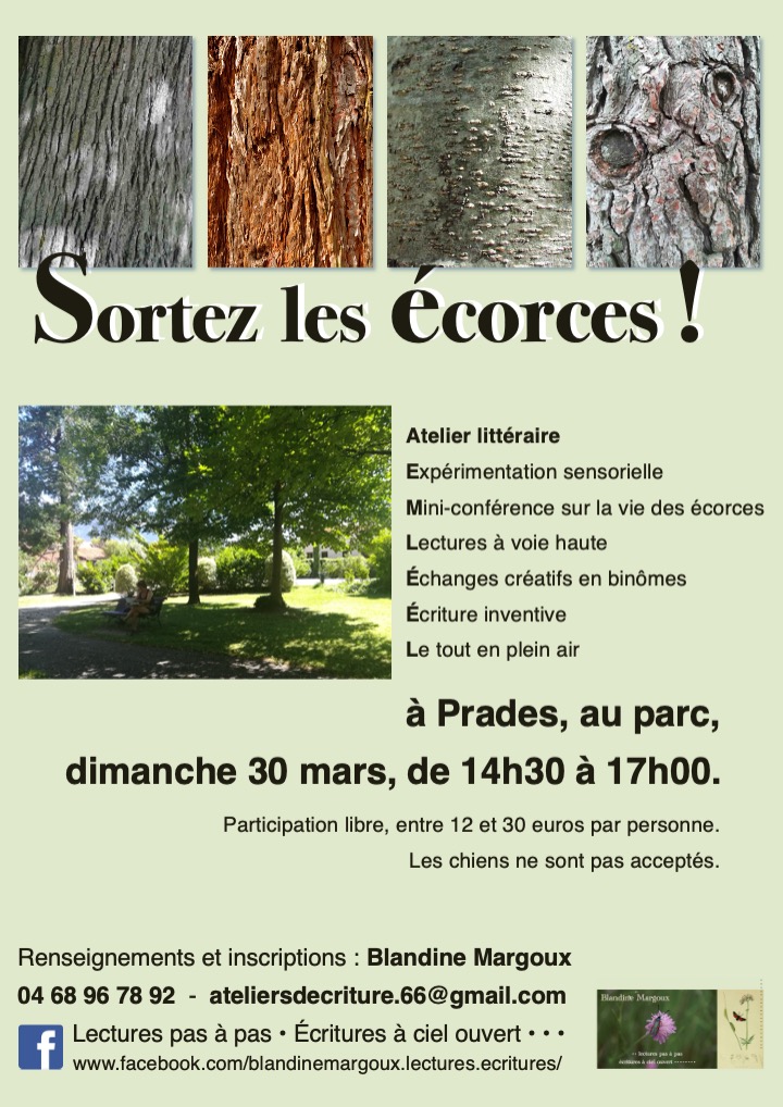 ATELIER D'ÉCRITURE "SORTEZ LES ÉCORCES !"