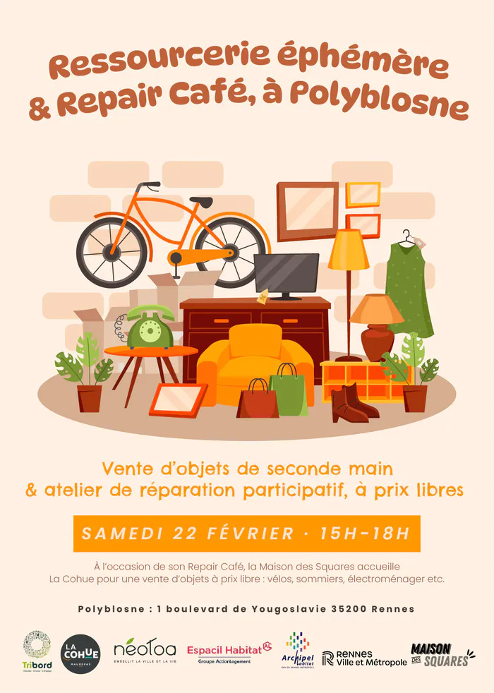 Repair Café et ressourcerie éphémère Polyblosne Rennes