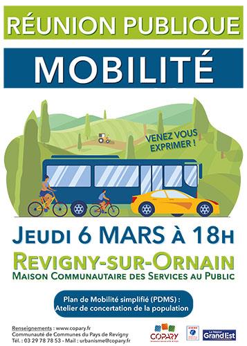 RÉUNION PUBLIQUE LA MOBILITÉ EN SECTEUR RURAL