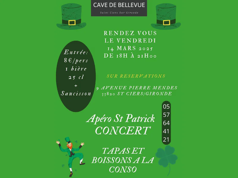 Concert de la Saint Patrick à la cave de Bellevue