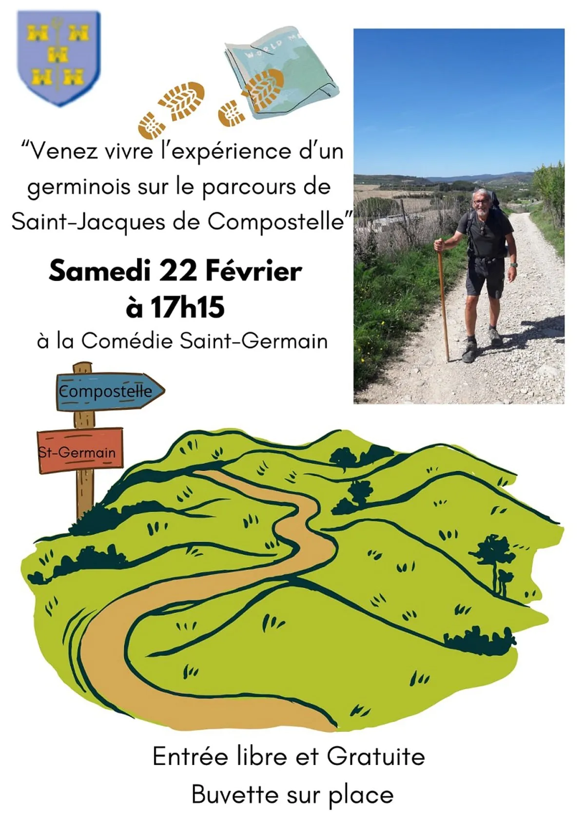 Conférence d'un germinois sur le parcours de Saint-Jacques de Compostelle