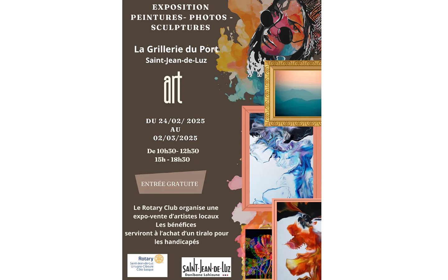 Exposition vente d'oeuvres d'artistes locaux par le Rotary Club