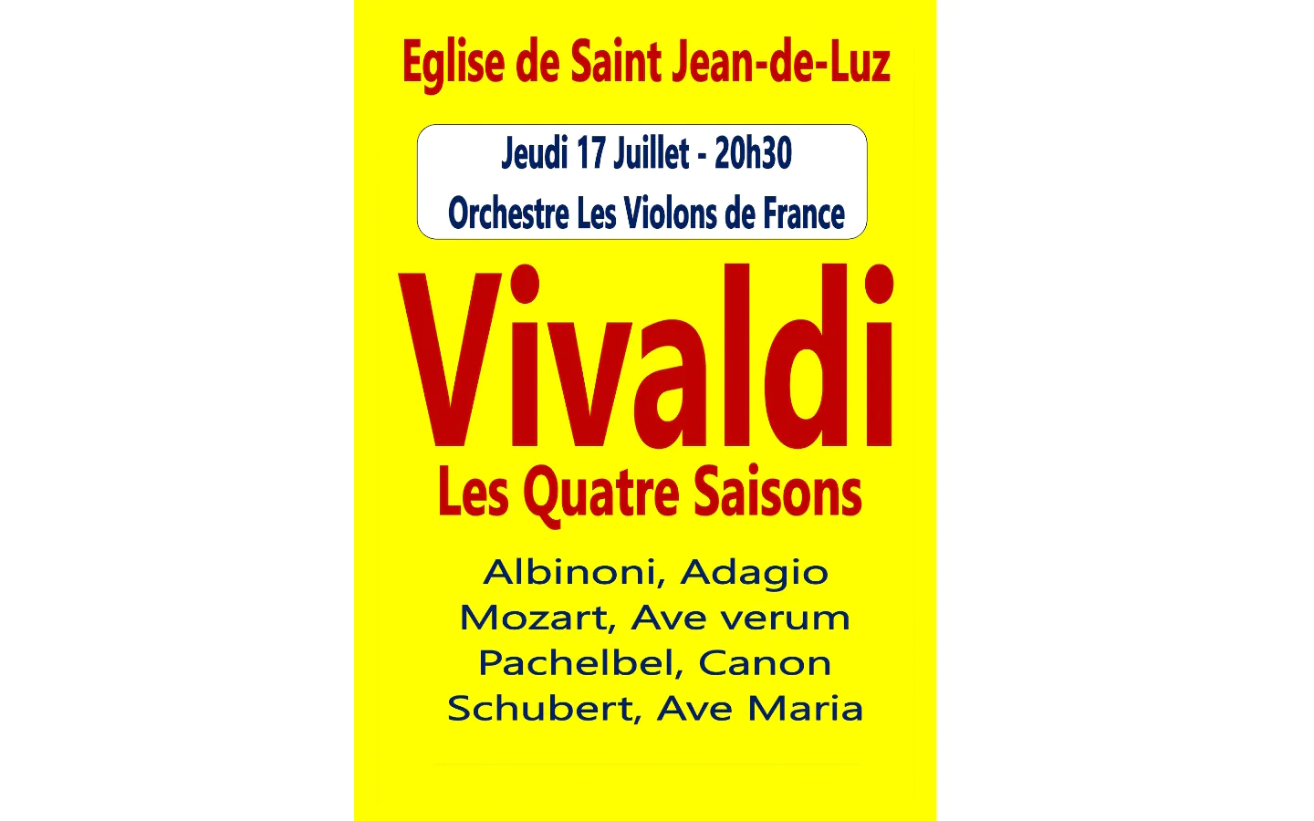 Concert à l'église de Saint-Jean-de-Luz