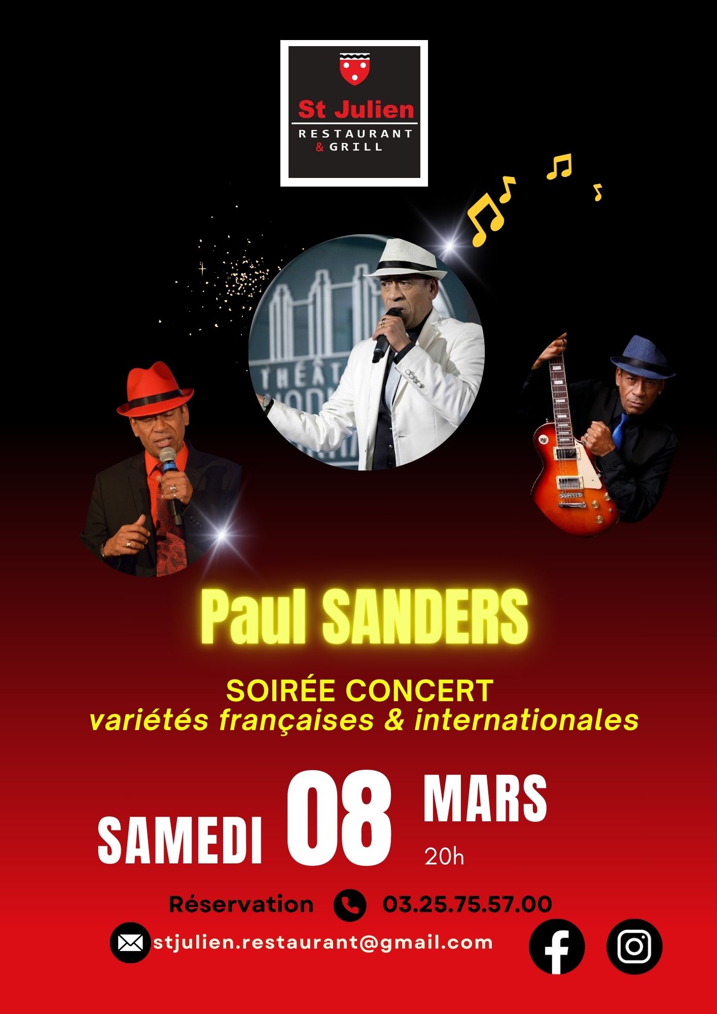 Soirée concert Paul SANDERS