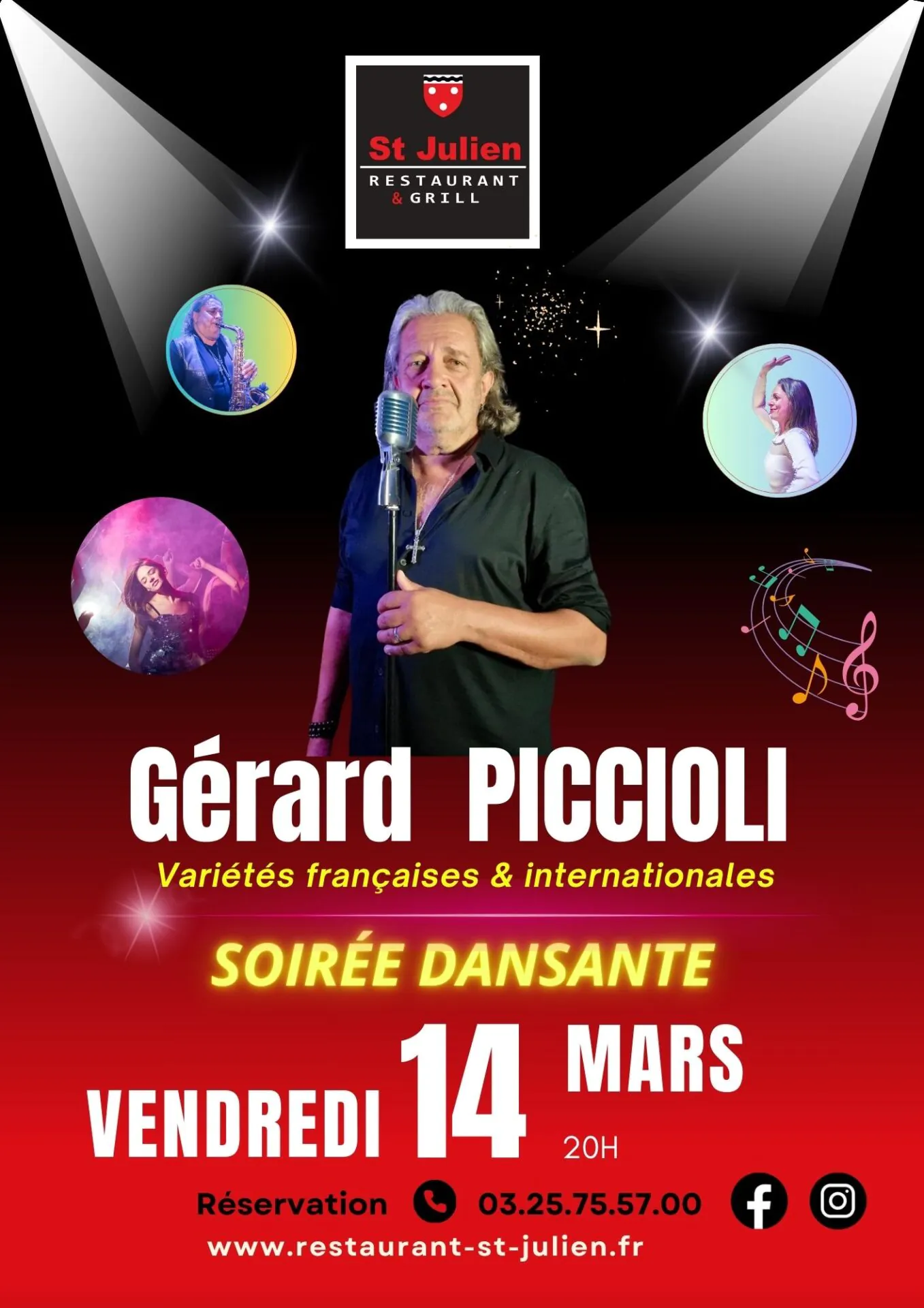 Concert Gérard PICCIOLI / Soirée Dansante