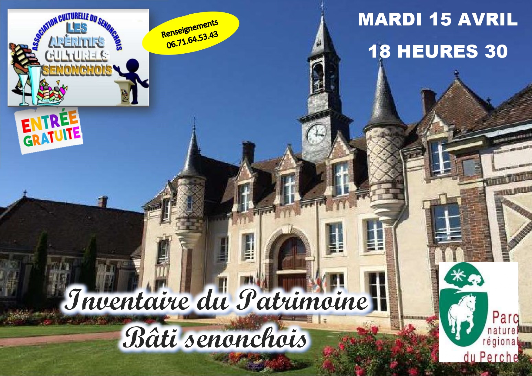 Apéritif-conférence. Inventaire du patrimoine bâti senonchois