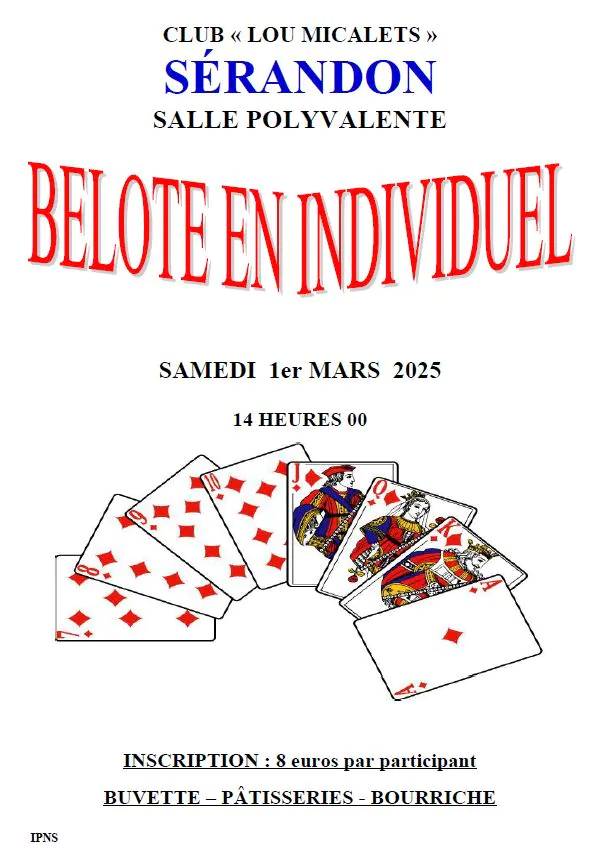 Concours de belote en individuel