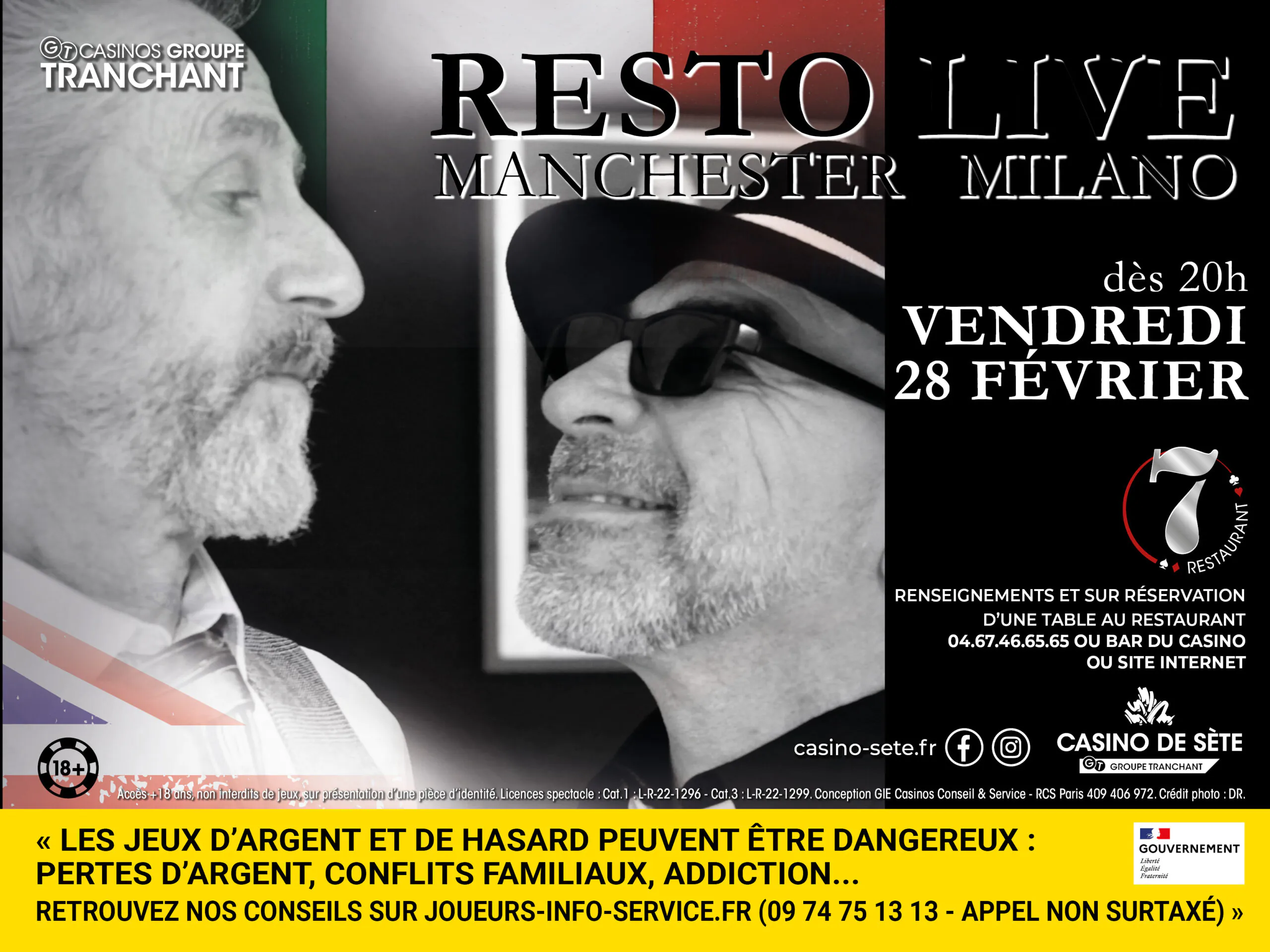 SOIRÉE RESTO-LIVE MANCHESTER MILANO