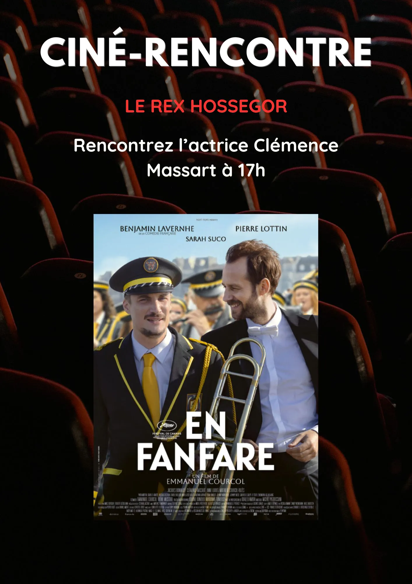 Ciné Recontre Clémence Massart pour le Film "En Fanfare"