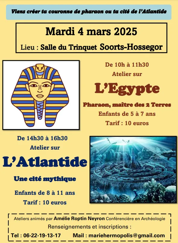 Atelier sur l'Egypte Pharaon