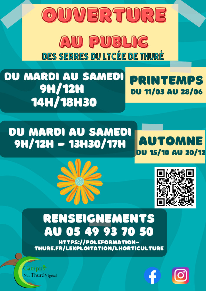 OUVERTURE PRINTANIÈRE DES SERRES DU CAMPUS DE THURÉ