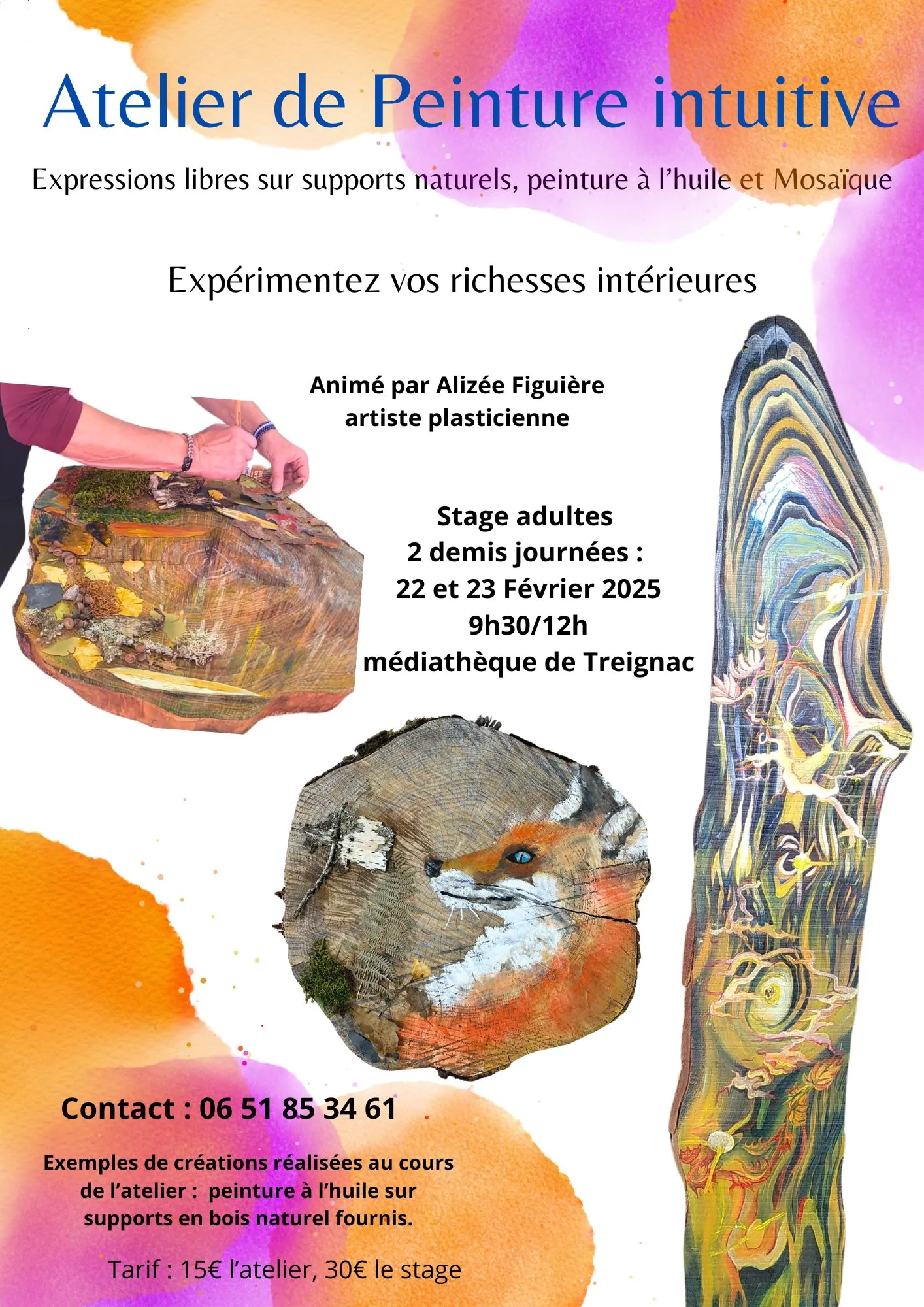 Atelier de peinture intuitive à la Médiathèque