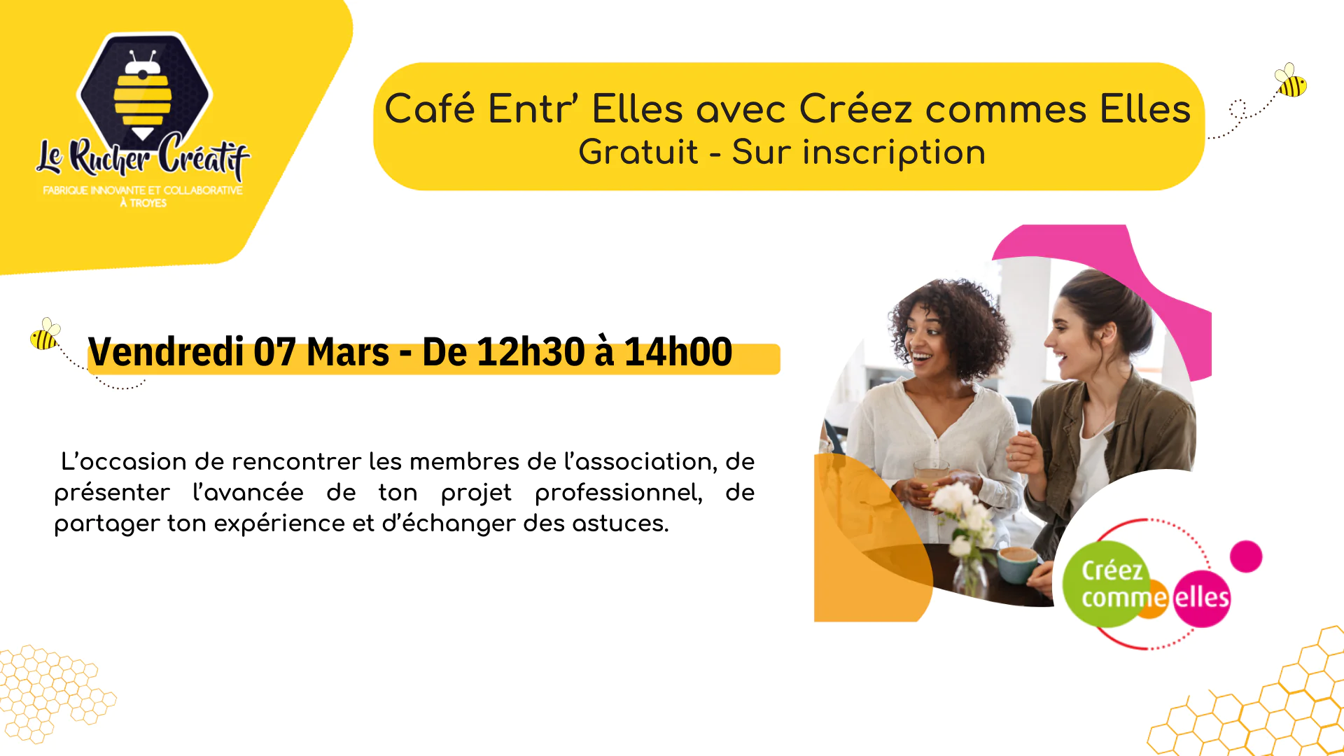 Café Entr'Elles avec Créez Comme Elles